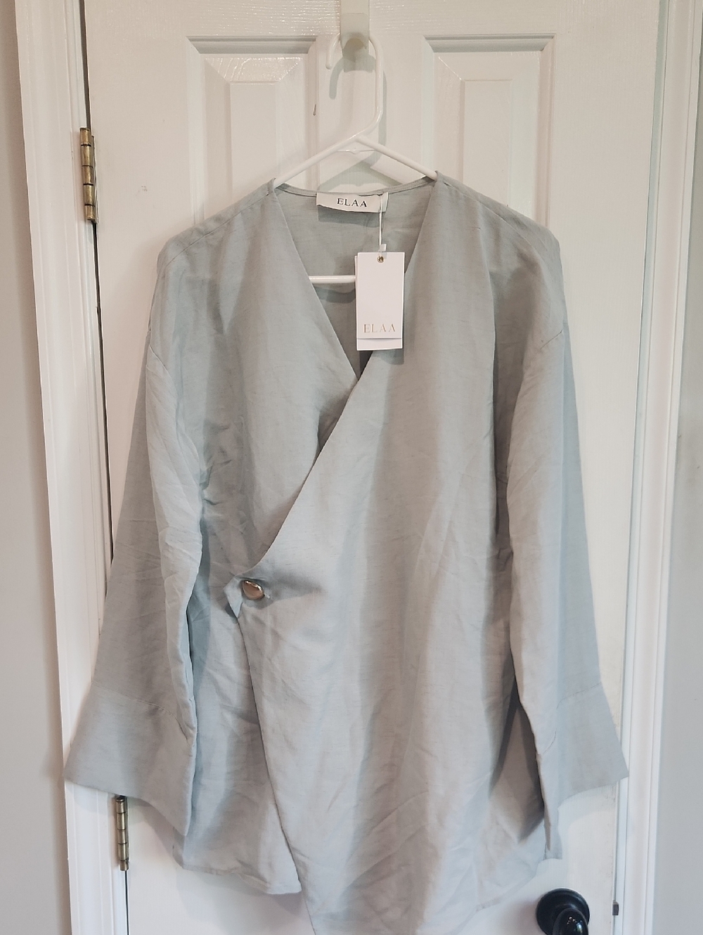 Light Blue Wrap Jacket for Women